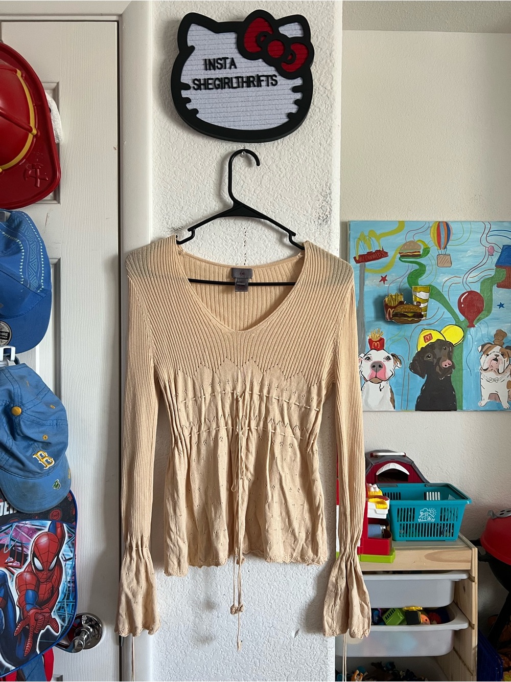 Y2K bell sleeve  top